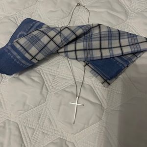 Tiffany & Co. designer 925 sterling silver Cross Necklace on 18 inch chain